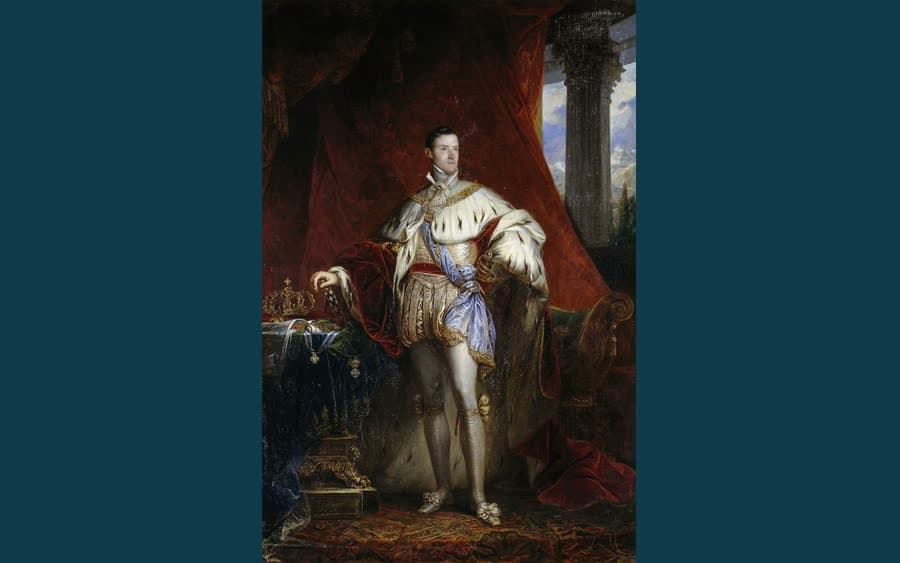 Gemaltes Porträt von König Karl Albert von Savoyen in Uniform